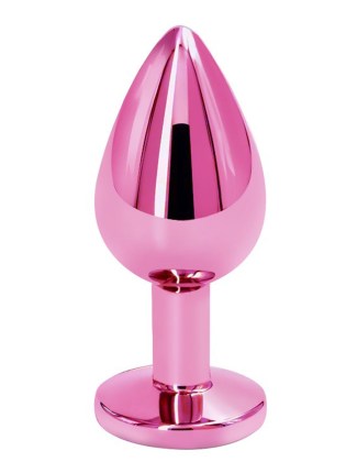 Metalni analni plug sa cirkonom u roze boji AT 1220
